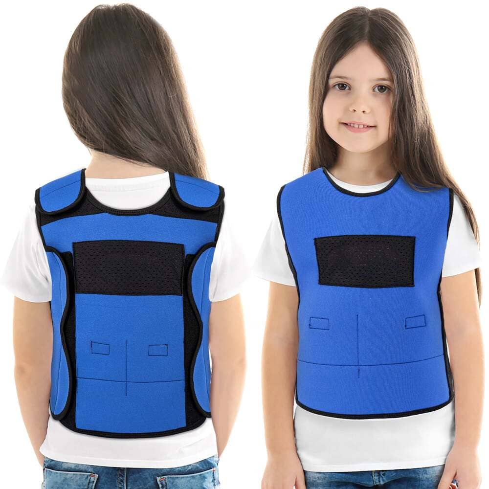 Weighted Vest for Kids | Compression Vest for Kids with Sensory Issues,  Autism, ADHD | Children Pressure Vest Includes 6 Removable Weights | Kids