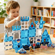 Magnetic Tiles Police Set with Policeman for Kids Ages 4-8