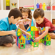 Magnetic Building Tiles for Kids  & Toddlers, 120 PCs/60 Pcs Set