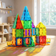 Magnetic Building Tiles for Kids  & Toddlers, 120 PCs/60 Pcs Set