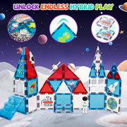 Magnetic Tiles Space Set with Astronaut for Kids Ages 4-8